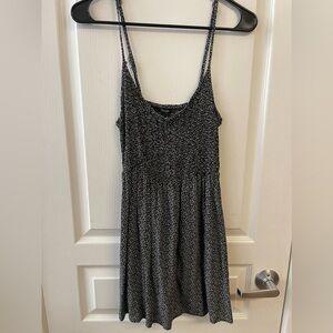 White flowered mini dress